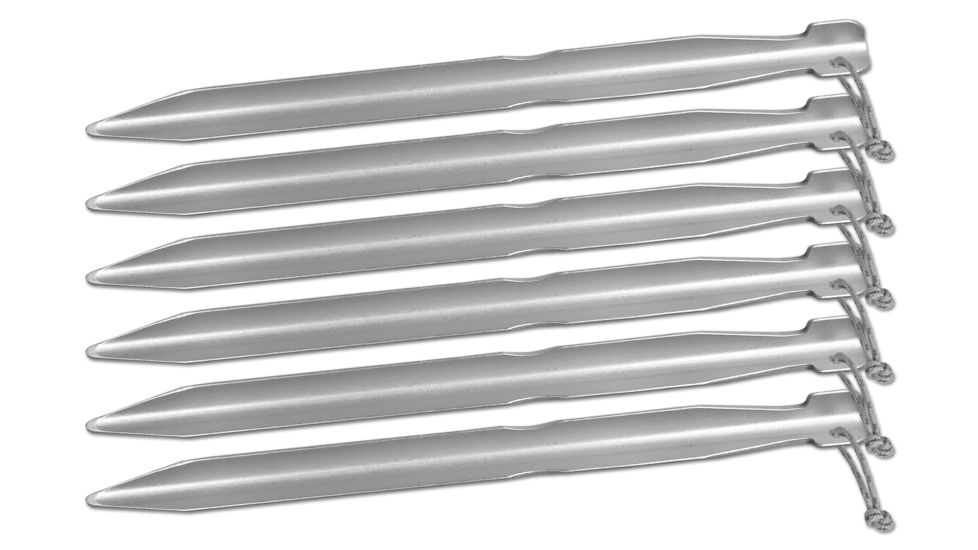 Big Agnes 6in Tent Stakes - 6 Pack, Silver, 6in, ASTAKEPK619