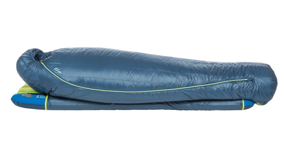 Big Agnes Blackburn UL 0 Sleeping Bag 850 DownTek, Right Zip, Blue, Small, BBULSR19