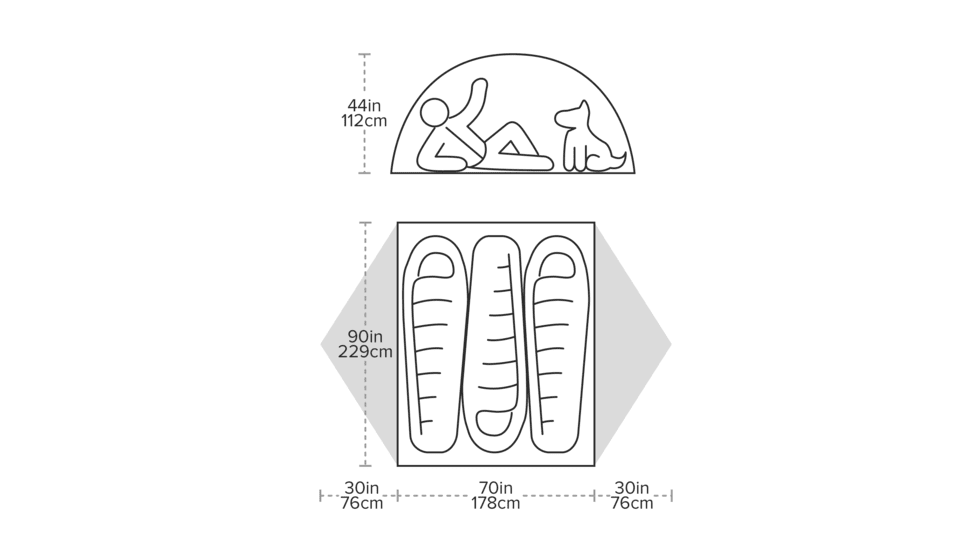 Big Agnes Blacktail 3 Tent, Warm Olive/Chinois Green, TBT326