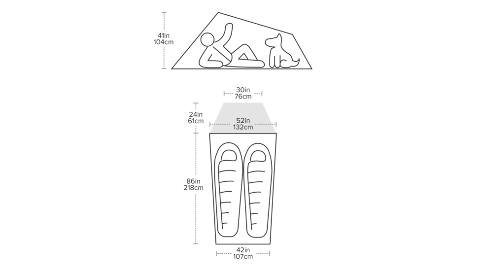 Big Agnes C Bar 2 Tent, Vetiver, TCB226