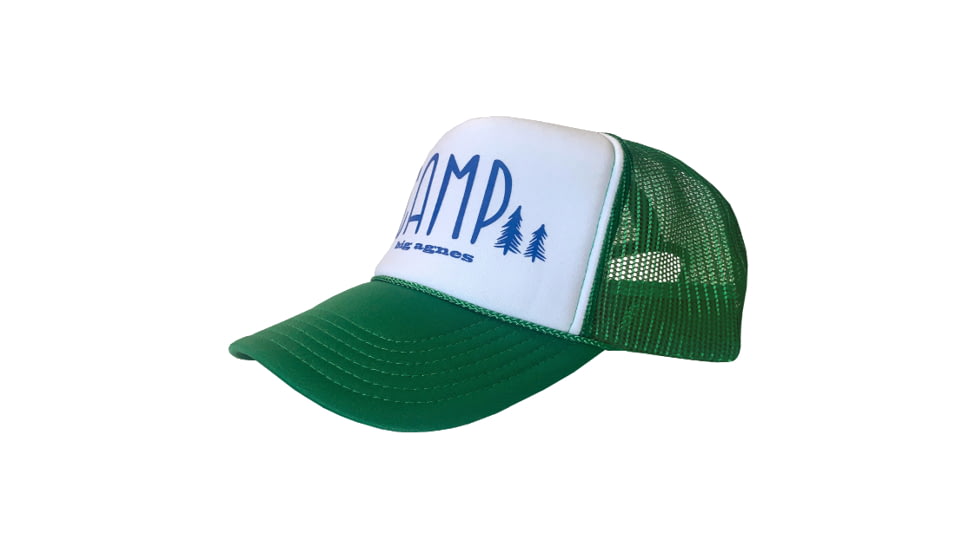 Big Agnes Camp Foam Front Trucker, White/Kelly Green, One Size, AHCAMP-WKG-OS