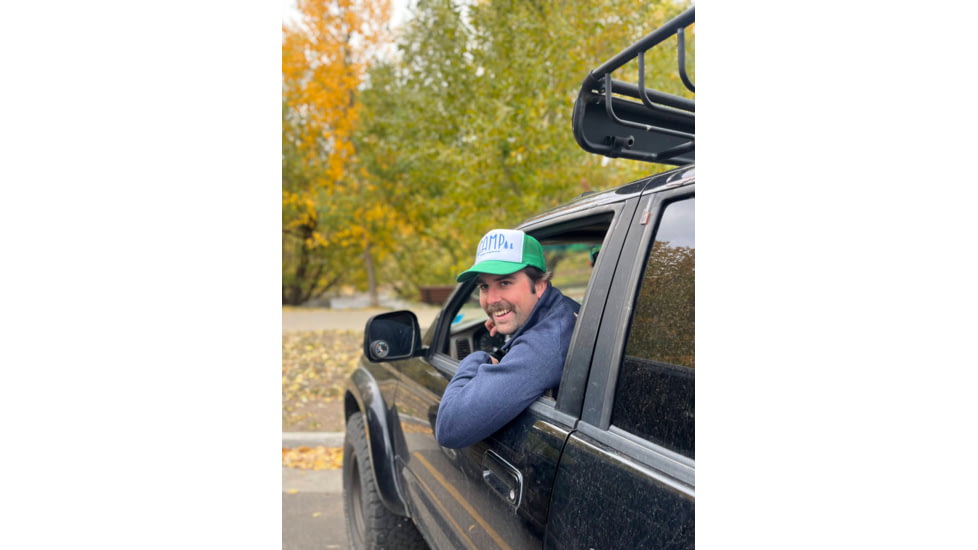 Big Agnes Camp Foam Front Trucker, White/Kelly Green, One Size, AHCAMP-WKG-OS