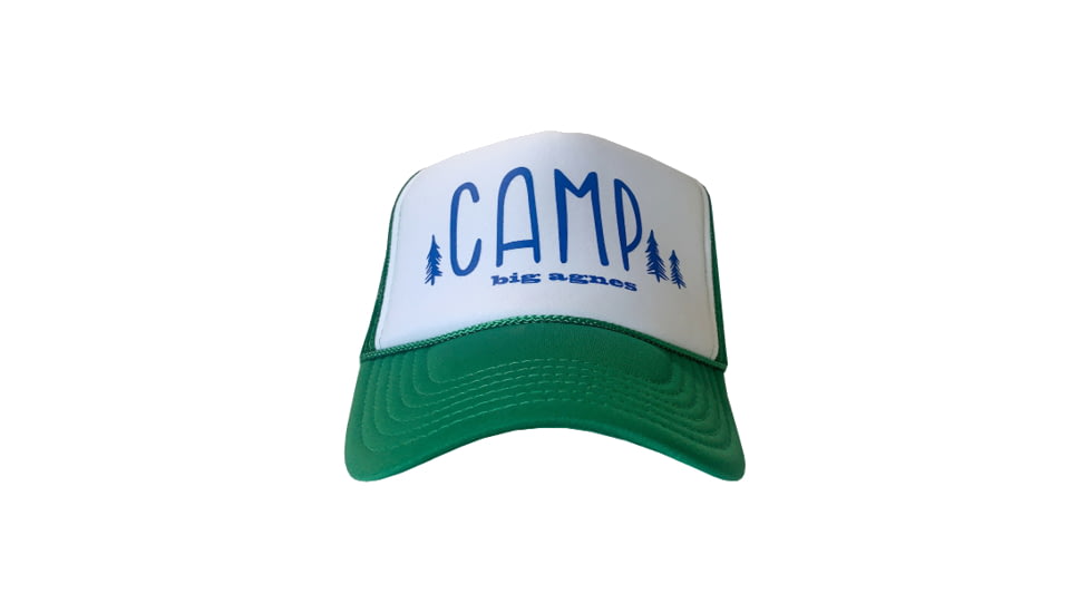 Big Agnes Camp Foam Front Trucker, White/Kelly Green, One Size, AHCAMP-WKG-OS