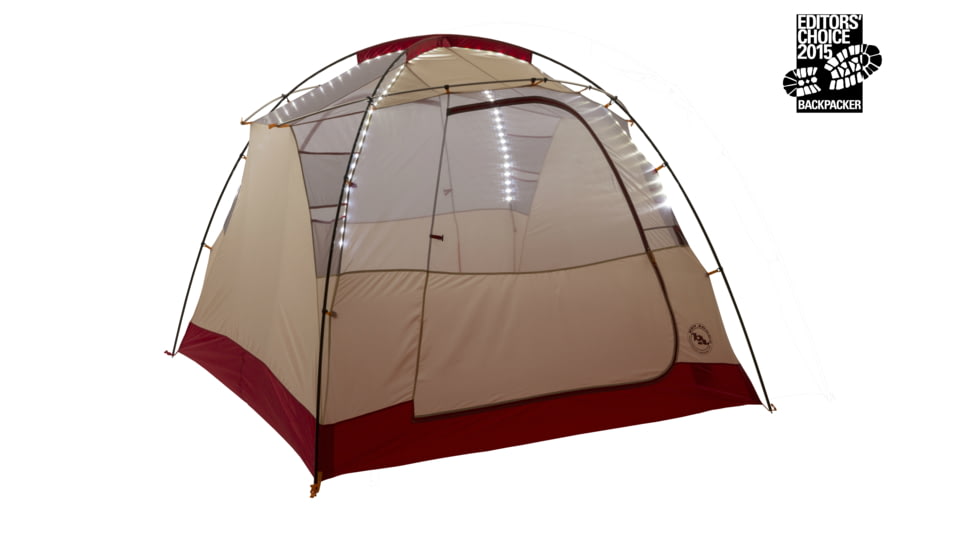 Big Agnes Chimney Creek 4 mtnGLO Tent-Orange/Cream