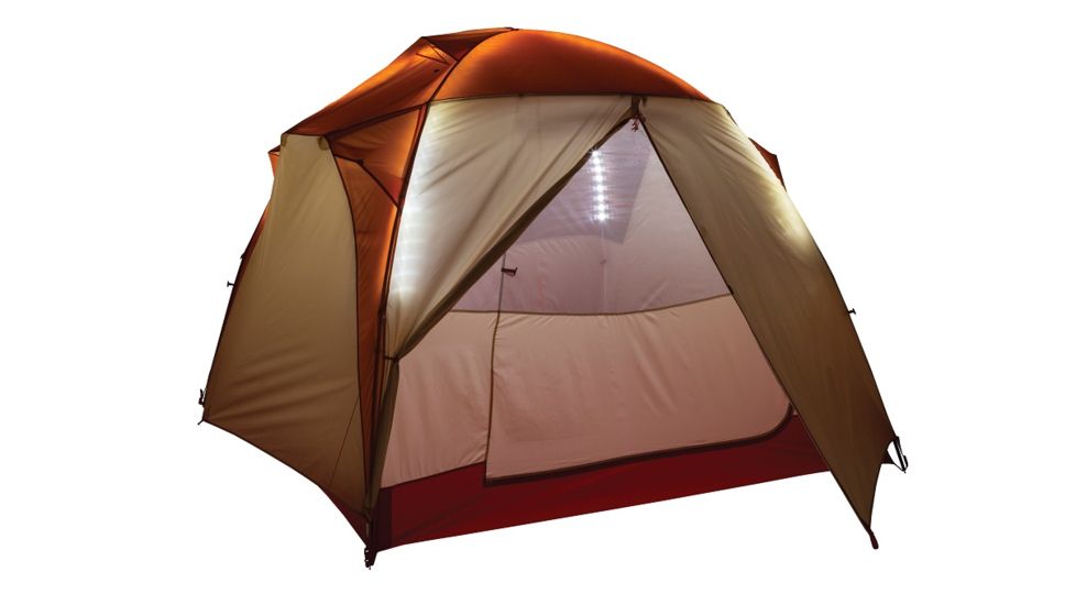 Big Agnes Chimney Creek 6 mtnGLO Tent - 6 person, 3 season-Orange/Cream