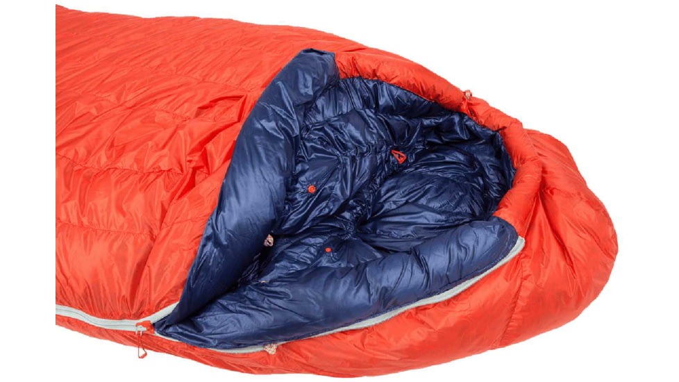 Big Agnes Cinnabar -40, 850 Downtek, Pumpkin, Long, Left Zipper, BCN40LL23
