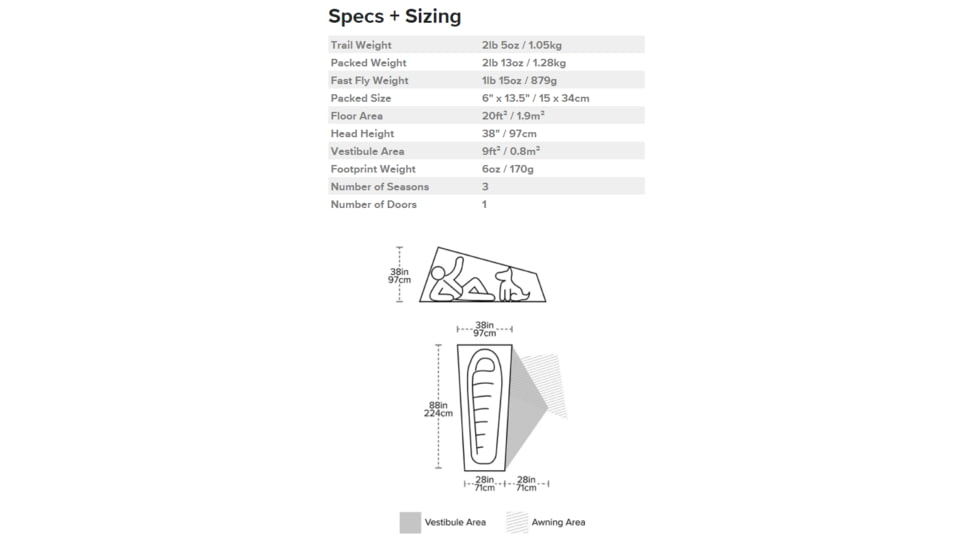 Big Agnes Copper Spur HV UL1 Bikepack Tent, Gray/Silver, THVCSBP121