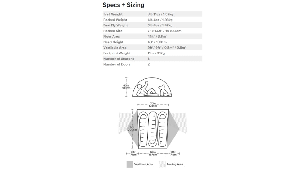 Big Agnes Copper Spur HV UL3 Bikepack Tent, Gray/Silver, THVCSBP321