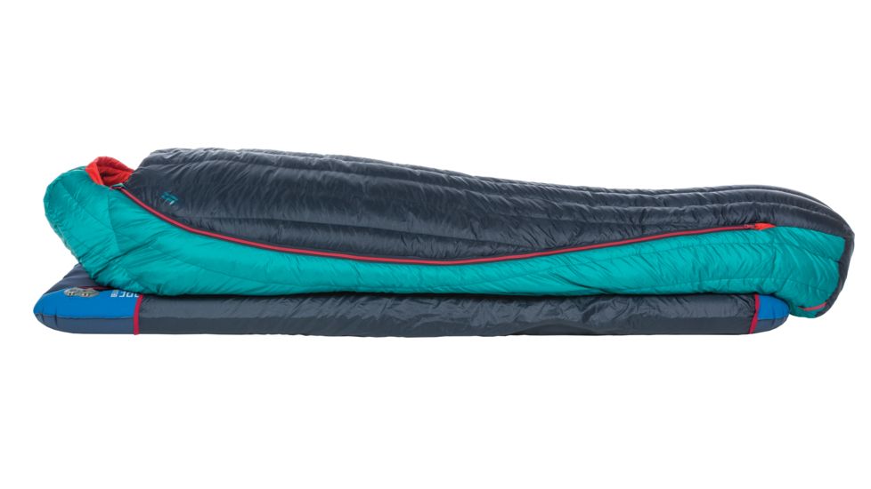 Big Agnes Daisy Mae 0 Sleeping Bag 650 DownTek, Left Zip - Womens, Navy/Aqua, Regular, BWDM0RL19