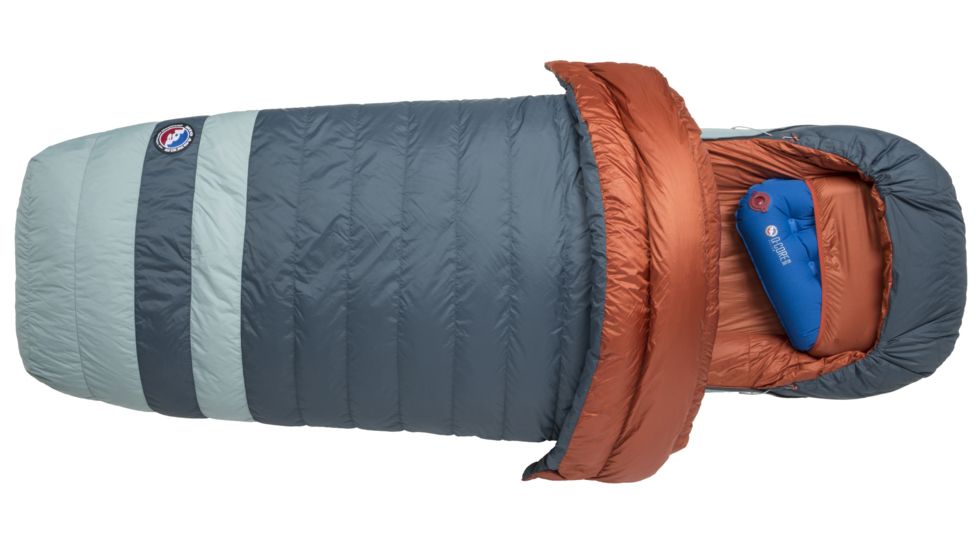 Big Agnes Diamond Park 15, 600 Downtek Sleeping Bag, Gray/Slate, Wide Long, BDP15L20