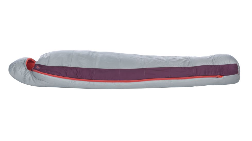 Big Agnes Elsie 15 Sleeping Bag FireLine Pro, Right Zip - Women's, Gray/Paprika, Petite, BTMWEPR19