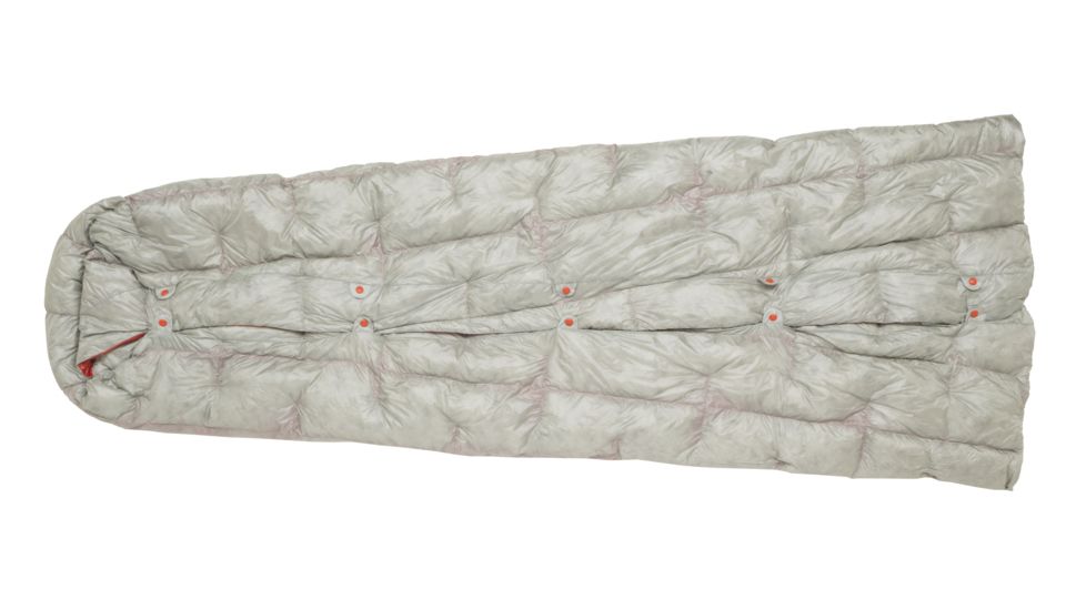 Big Agnes Fussell Ul Quilt, 850 Downtek Sleeping Bag, Gray/Pumpkin, BFULQ20