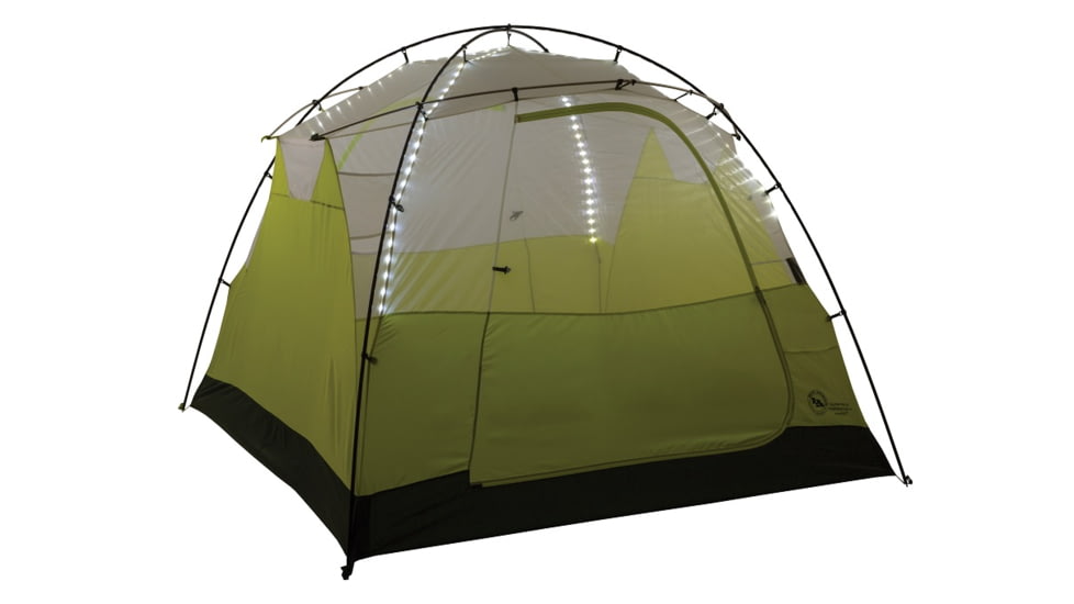Big Agnes Gilpin Falls Powerhouse 4 mtnGLO Tent - 4 Person, 3 Season-White/Sulphur