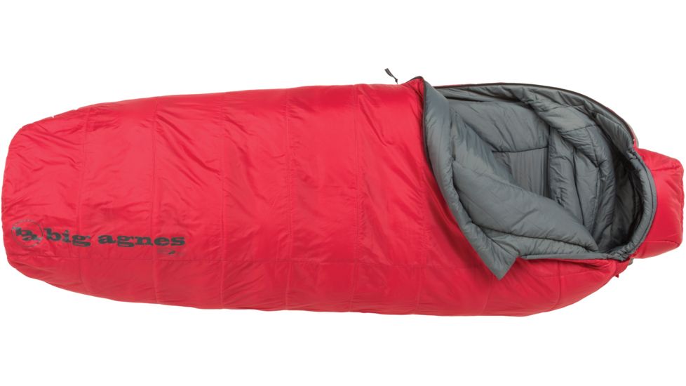 Big Agnes Gunn Creek 30 Sleeping Bag Synthetic-Red-Regular-Right