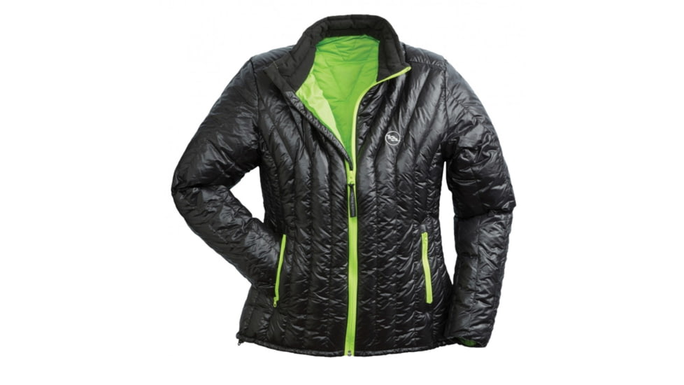 Big Agnes Hole In The Wall Down Jacket - Women's-Black/Lime-X-Large