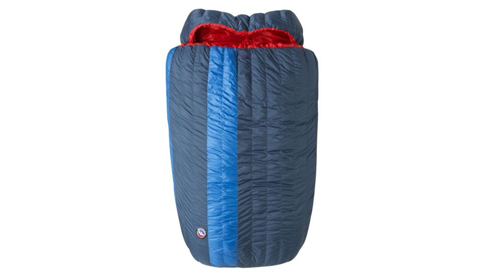 Big Agnes King Solomon 15 Double Sleeping Bag 650 DownTek, Blue/Red, 40in Double Wide, BDWKS19