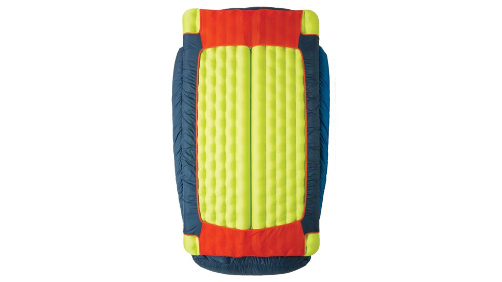 Big Agnes King Solomon 15 Double Sleeping Bag 650 DownTek, Blue/Red, 40in Double Wide, BDWKS19