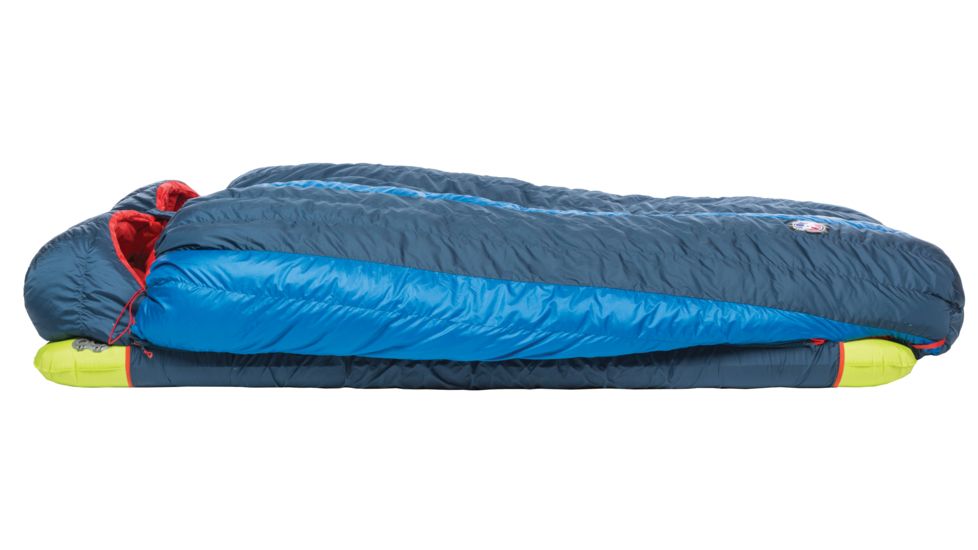 Big Agnes King Solomon 15 Double Sleeping Bag 650 DownTek, Blue/Red, 40in Double Wide, BDWKS19