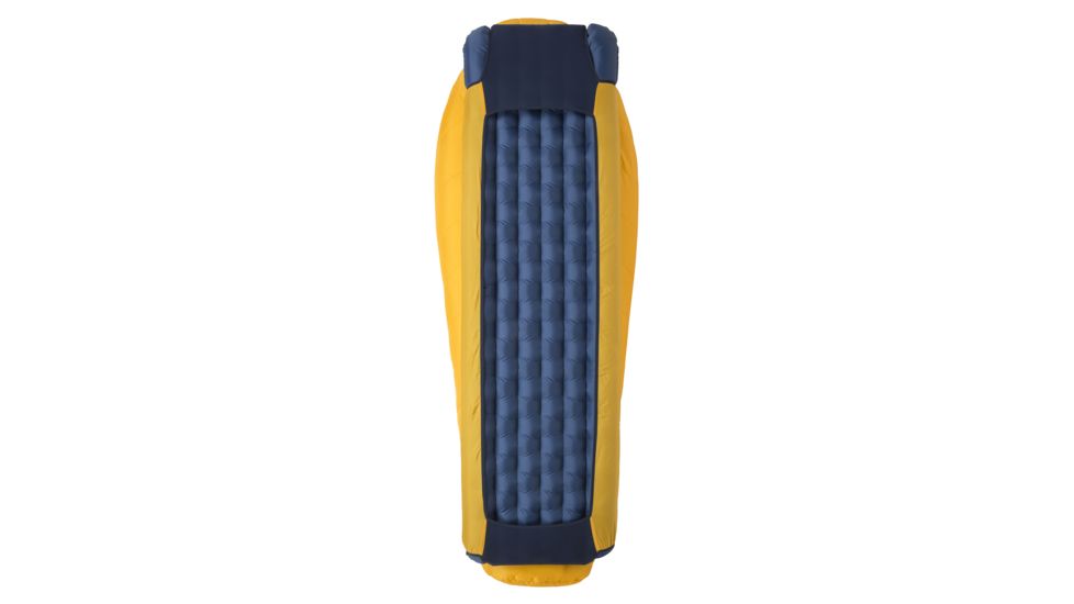 Big Agnes Lost Dog 0 Sleeping Bag FireLine Eco, Left Zip - Mens, Yellow/Navy, Long, BLD0LL19