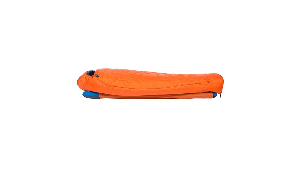 Big Agnes Lost Dog 15 Fireline Eco Regular Left Zip Sleeping Bag, Orange/Navy, Regular, BLD15RL19