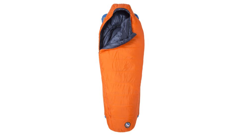 Big Agnes Lost Dog 15 Sleeping Bag FireLine Eco, Right Zip - Mens, Orange/Navy, Regular, BLD15RR19