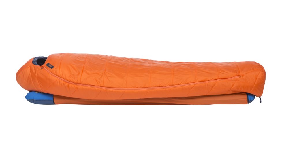Big Agnes Lost Dog 15 Sleeping Bag FireLine Eco, Right Zip - Mens, Orange/Navy, Regular, BLD15RR19