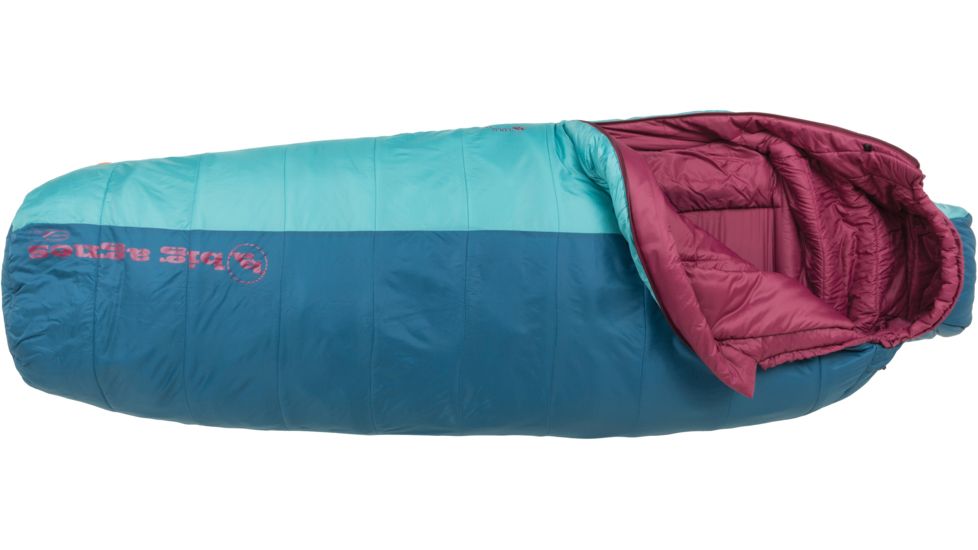 Big Agnes Lulu 15 Women's Sleeping Bag Synthetic-Blue/Green-Petite-Right