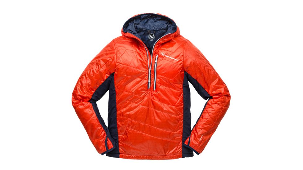 Big Agnes Porcupine Hooded Pullover - Mens, Orange/Navy, Small, 31206-820-SM
