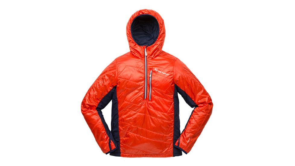 Big Agnes Porcupine Hooded Pullover - Mens, Orange/Navy, Small, 31206-820-SM