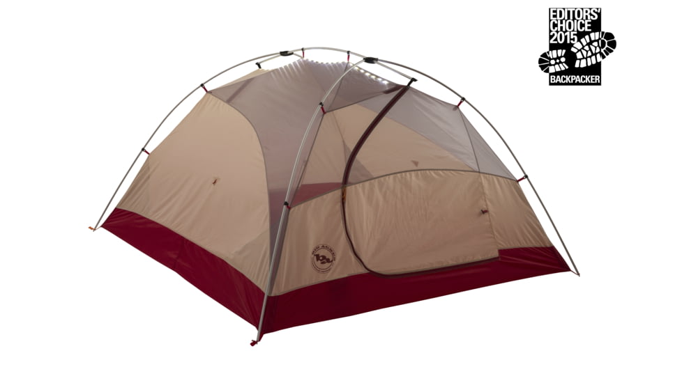 Big Agnes Rocky Peak 4 mtnGLO Tent-Orange/Cream
