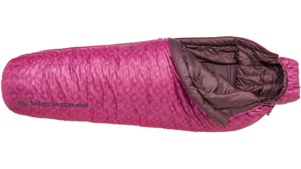 Big Agnes Roxy Ann Sleeping Bag 650 Down-Raspberry Shibori Print-Petite-Right