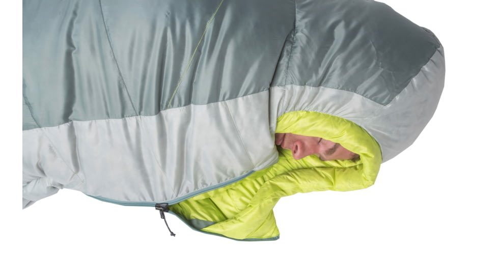 Big Agnes Sidewinder 20 650 RDS DownTek Sleeping Bag, Chinois Green/Mercury/Evening Primrose, Regular, BSW20R26