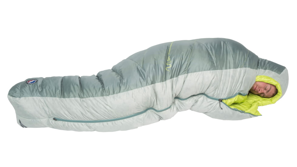 Big Agnes Sidewinder 20 650 RDS DownTek Sleeping Bag, Chinois Green/Mercury/Evening Primrose, Regular, BSW20R26
