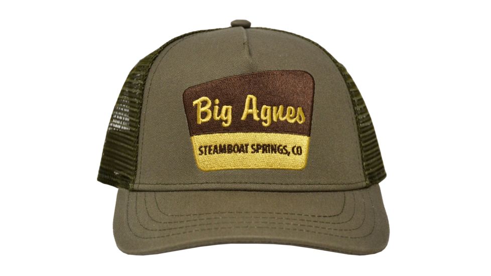 Big Agnes Signage Trucker Hat, Olive, AHTRUCKSIGNSO18