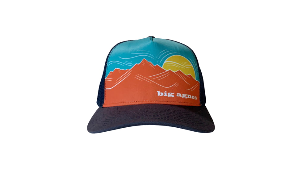 Big Agnes Take A Peak Twill Trucker, Navy, One Size, AHPEAK-NVY-OS