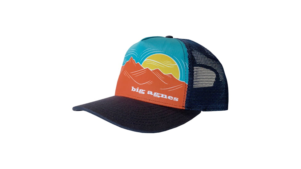 Big Agnes Take A Peak Twill Trucker, Navy, One Size, AHPEAK-NVY-OS