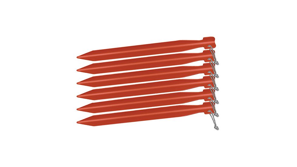 Big Agnes 8in Tent Stakes - 6 Pack, Red, 8in, ASTAKEPK819