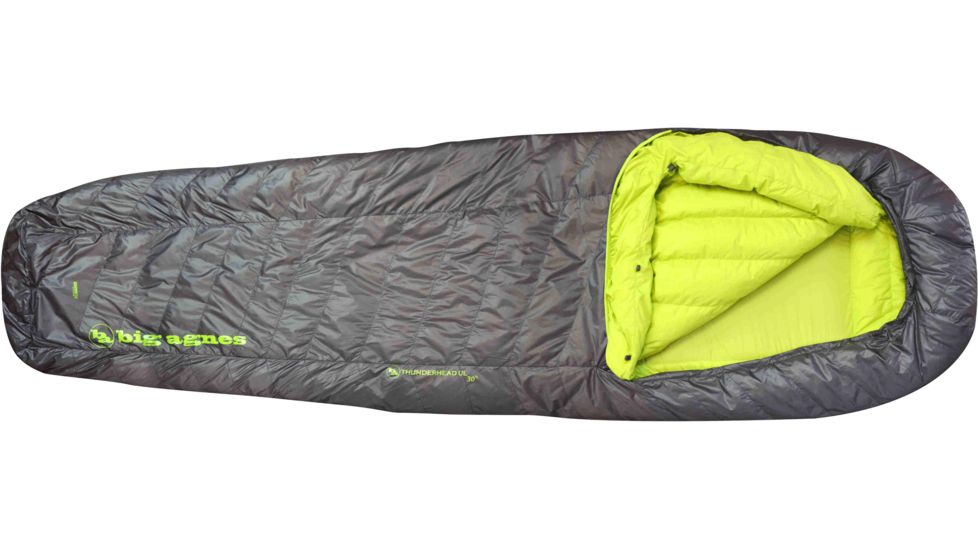 Big Agnes Thunderhead SL 30 Sleeping Bag 650 DownTek-Charcoal-Regular-Left