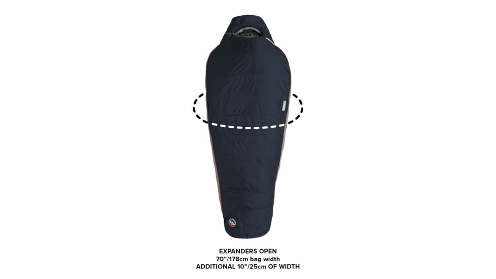 Big Agnes Torchlight Camp 20 Degrees Fireline Pro Sleeping Bag, Regular, Left, Indigo/Gray, BTMTLC20RL21