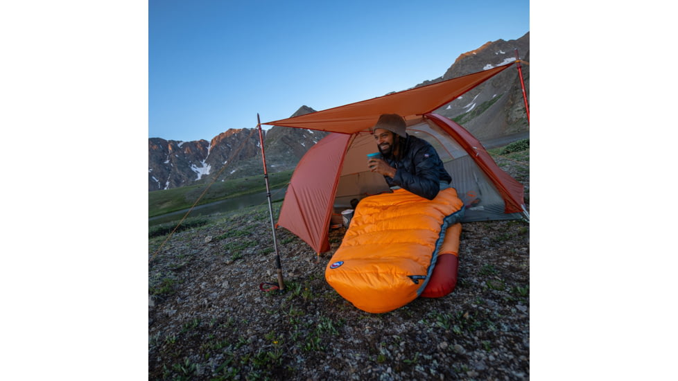 Big Agnes Torchlight EXP 20 Sleeping Bag, Tangelo/Chinois Green, Small, BTEXPSL2025