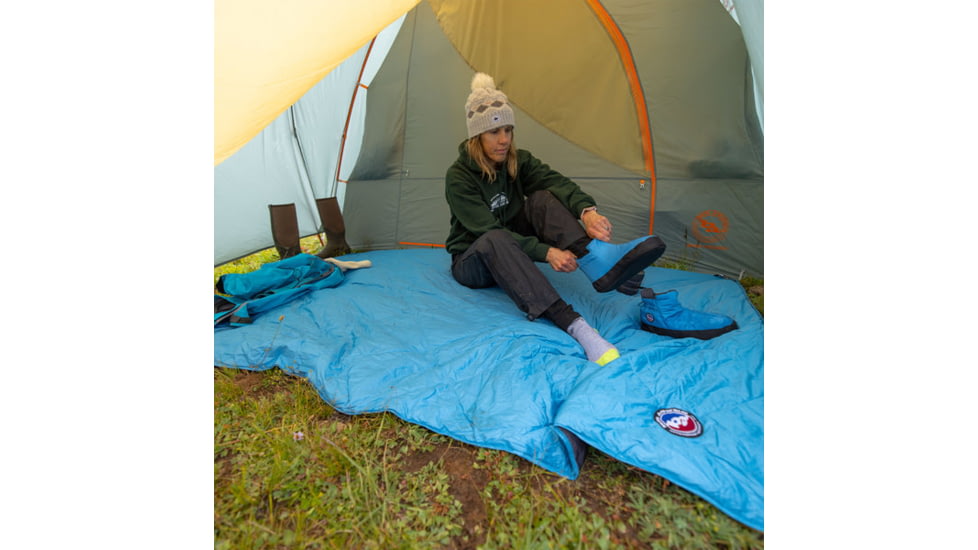 Big Agnes Why Not Picnic Blanket, Cendre Blue/Asphalt, 90x90, BWNPB9025