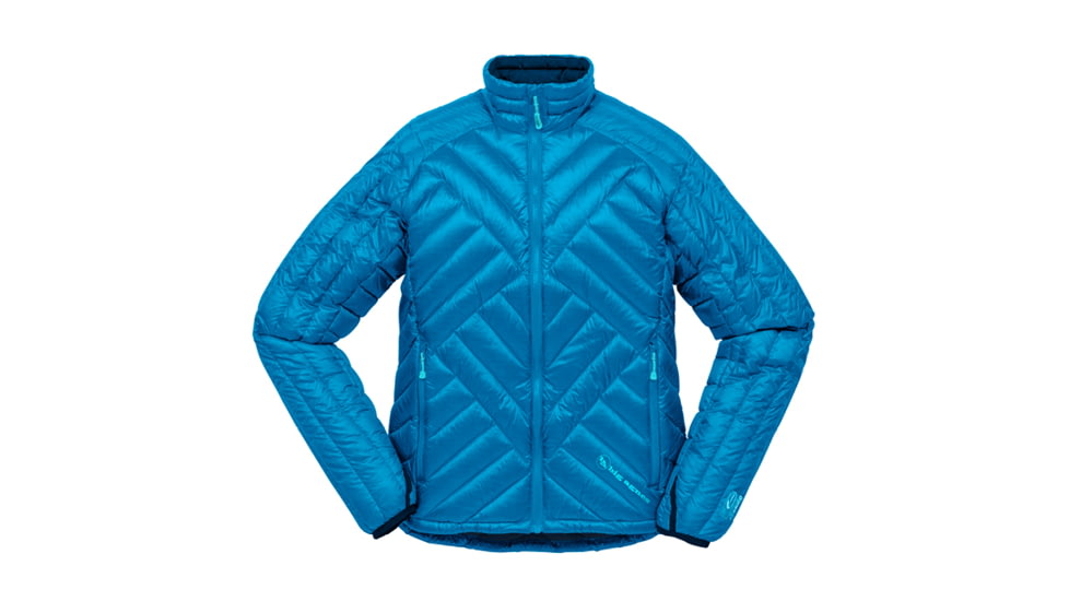Big Agnes Women's Hole in the Wall Jacket - 700 DownTek, Turquoise/Navy, Medium 31404-444-MD