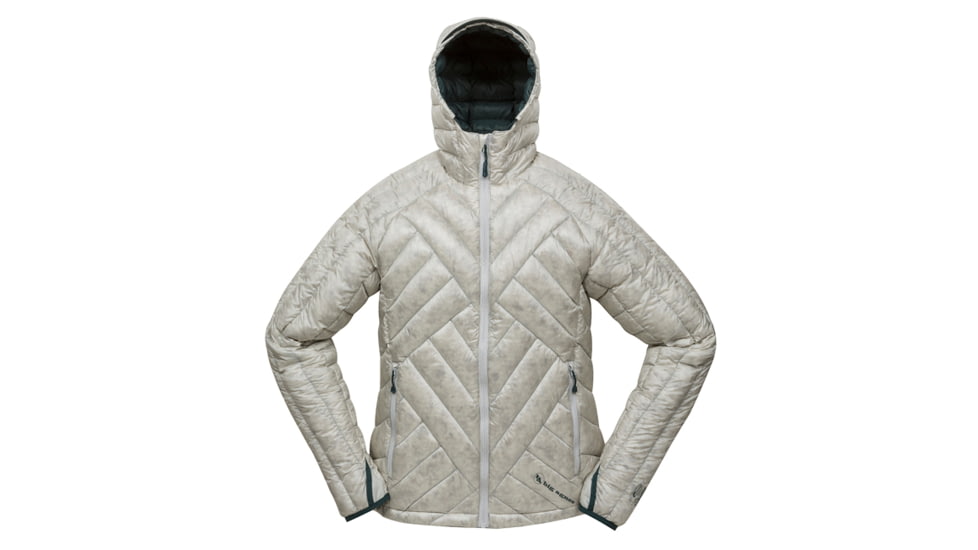 Big Agnes Women's Shovelhead Hooded Jacket - 700 DownTek, Pearl/Green, Small 31403-110-SM