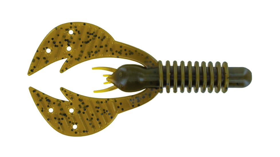 Big Bite Baits Kamikaze Craw Creature Bait, 6, 3.75in, Green Pumpkin, 375KMCRW-06