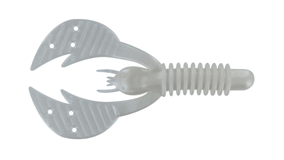 Big Bite Baits Kamikaze Craw Creature Bait, 6, 3.75in, Pearl, 375KMCRW-09