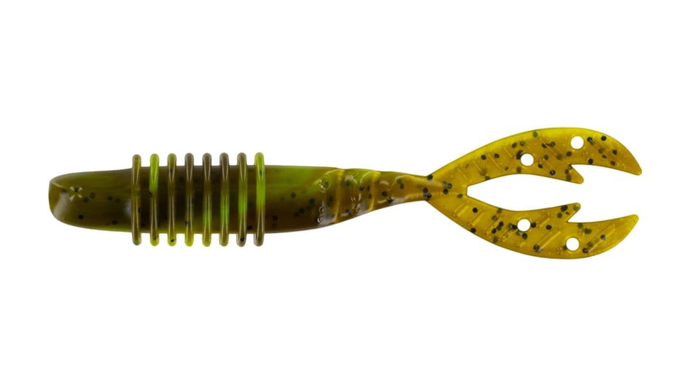 Big Bite Baits Kamikaze Swimon Swimbaits, 10, 4.25in, Green Pumpkin/Chartreuse Swirl, 425KMSW-06