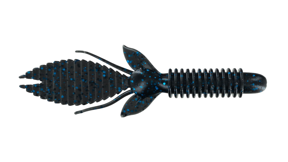 Big Bite Baits BFE Soft Bait, 6, 4.5in, Black Blue Flake, 45BFE-01