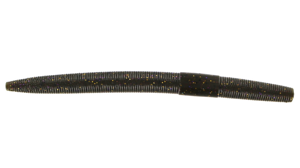 Big Bite Baits 5in Soft Super Salt Trick Stick, Grn Pumpkin purple gold flake, TS5SOFT-08