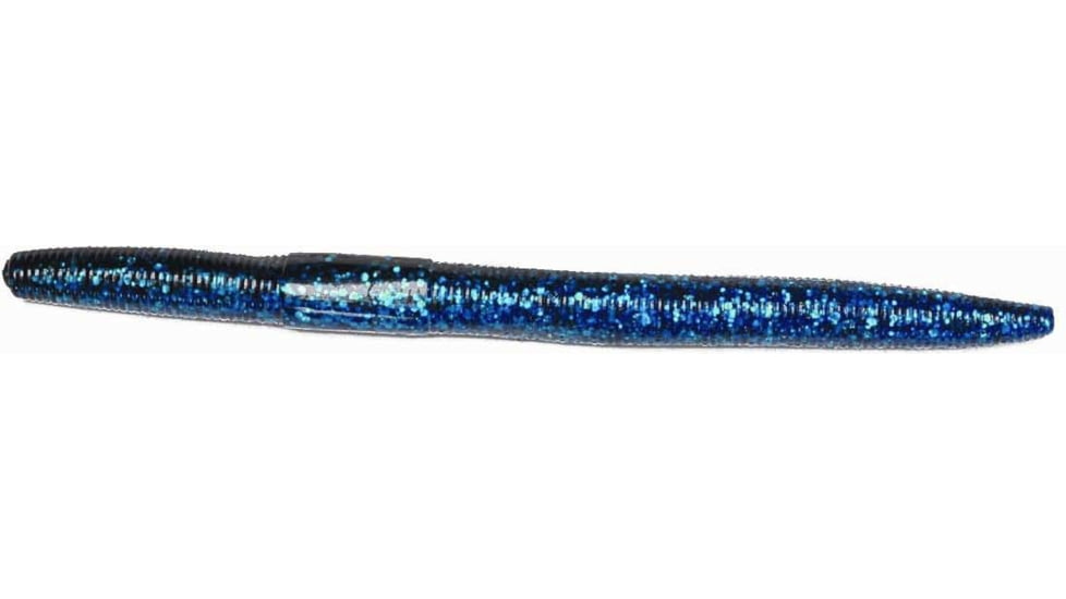 Big Bite Baits Trick Stick Soft Bait, 8, 5in, Black Blue/Electric Blue, TS519