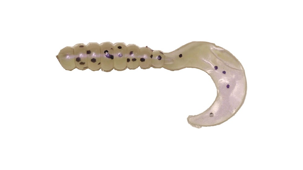 Big Bite Baits Fat Grub Curl Tail Grub, 8, 2in, Blue Pearl Pepper, FG2-02